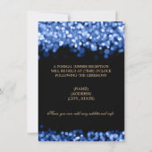Invitation Réception de mariage Lumières bleues (Devant)