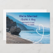 Invitation Réception De Mariage Mariée En Crète (Devant / Derrière)