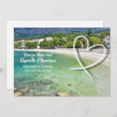 Invitation Réception De Mariage Mariée En Croatie (Devant / Derrière)