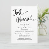 Invitation Réception de mariage, Mariés depuis peu, Confettis (Debout devant)