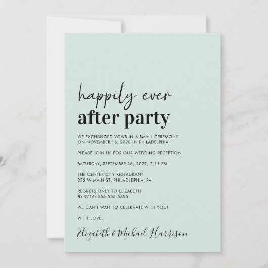 Invitation Réception de mariage minimal moderne de la médaill (Devant)