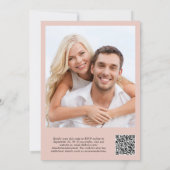Invitation Réception de mariage minimal moderne photo QR Code (Dos)