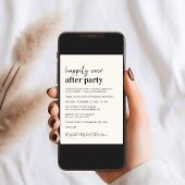 Invitation Réception de mariage minimal moderne QR Code Cream