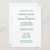 Invitation Réception De Mariage Minimaliste Espagnol-Anglais (Devant / Derrière)