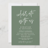 Invitation Réception de mariage minimaliste moderne (Devant)