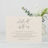 Invitation Réception de mariage minimaliste moderne (Debout devant)
