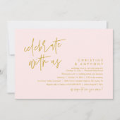 Invitation Réception de mariage minimaliste moderne (Devant)
