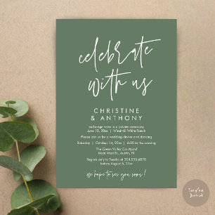 Invitation Réception de mariage minimaliste moderne