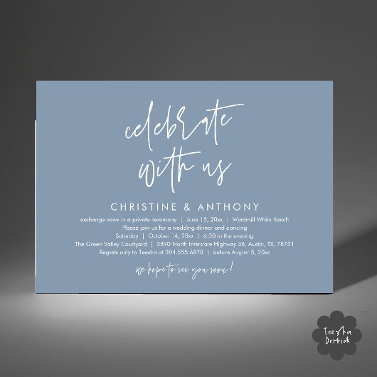Invitation Réception de mariage minimaliste moderne