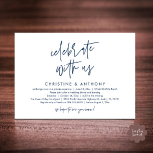 Invitation Réception de mariage minimaliste moderne