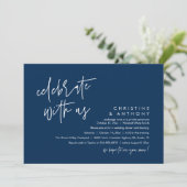 Invitation Réception de mariage minimaliste moderne (Debout devant)