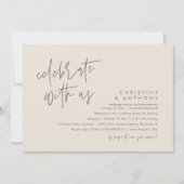 Invitation Réception de mariage minimaliste moderne (Devant)