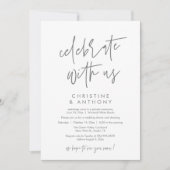 Invitation Réception de mariage minimaliste moderne (Devant)