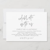 Invitation Réception de mariage minimaliste moderne (Devant)