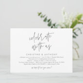 Invitation Réception de mariage minimaliste moderne (Debout devant)