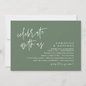 Invitation Réception de mariage minimaliste moderne (Devant)
