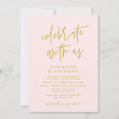 Invitation Réception de mariage minimaliste moderne (Devant)