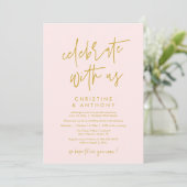 Invitation Réception de mariage minimaliste moderne (Debout devant)