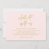 Invitation Réception de mariage minimaliste moderne (Devant)