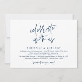 Invitation Réception de mariage minimaliste moderne (Devant)