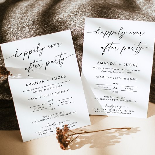 Invitation Réception De Mariage Moderne