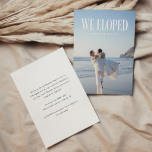 Invitation Réception de mariage Moderne avec Photo "Nous nous