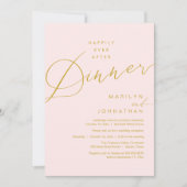 Invitation Réception de mariage moderne : dîner de conte de f (Devant)