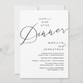 Invitation Réception de mariage moderne : dîner de conte de f (Devant)