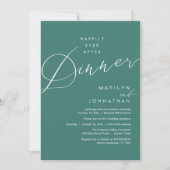 Invitation Réception de mariage moderne : dîner de conte de f (Devant)