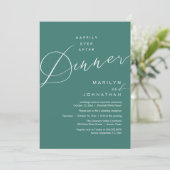 Invitation Réception de mariage moderne : dîner de conte de f (Debout devant)