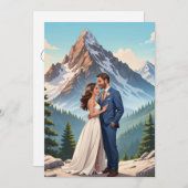 Invitation réception de mariage moderne et heureux après avoi (Devant / Derrière)