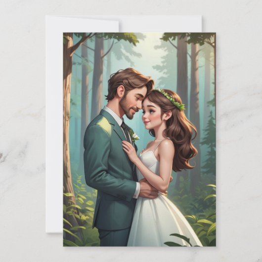 Invitation réception de mariage moderne et heureux après une (Devant)