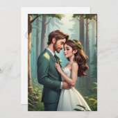 Invitation réception de mariage moderne et heureux après une (Devant / Derrière)