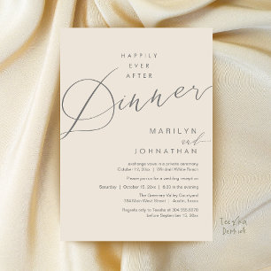 Invitation Réception de mariage moderne et heureux pour toujo