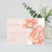 Invitation Réception De Mariage Moderne Florale Élégante (Debout devant)