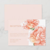Invitation Réception De Mariage Moderne Florale Élégante (Devant / Derrière)