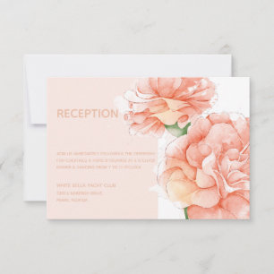Invitation Réception De Mariage Moderne Florale Élégante