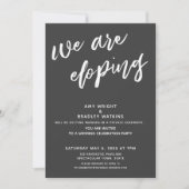 Invitation Réception de mariage moderne gris foncé nous parto (Devant)