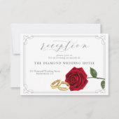 Invitation Réception de mariage moderne minimaliste Rose et A (Devant)