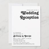 Invitation Réception de mariage moderne rétro (Devant)