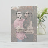 Invitation Réception de mariage moderne simple avec photo sur (Debout devant)