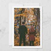 Invitation Réception de mariage moderne simple avec photo sur (Dos)