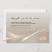 Invitation Réception De Mariage Moderne Simple Beige (Devant)