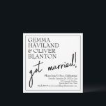 Invitation Réception de mariage moderne simple et bordé<br><div class="desc">L'élégance d'une jolie police serif est contrastée avec l'écriture manuscrite décontractée qui dit "se sont mariés !" dans cette annonce et invitation de réception de mariage 2-en-1. Utilisez les champs du modèle pour ajouter vos propres détails et n'hésitez pas à changer les couleurs, les polices, la mise en page comme...</div>