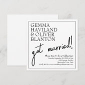 Invitation Réception de mariage moderne simple et bordée (Devant / Derrière)