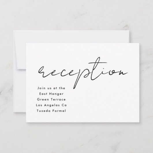 Invitation Réception de mariage moderne sur mesure (Devant)