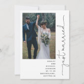 Invitation Réception de mariage moderne tendance uniquement 2 (Devant)