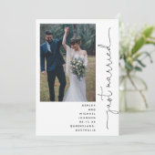 Invitation Réception de mariage moderne tendance uniquement 2 (Debout devant)