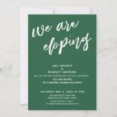 Invitation Réception de mariage Moderne Vert Feuille Nous nou (Devant)