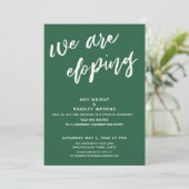 Invitation Réception de mariage Moderne Vert Feuille Nous nou (Debout devant)